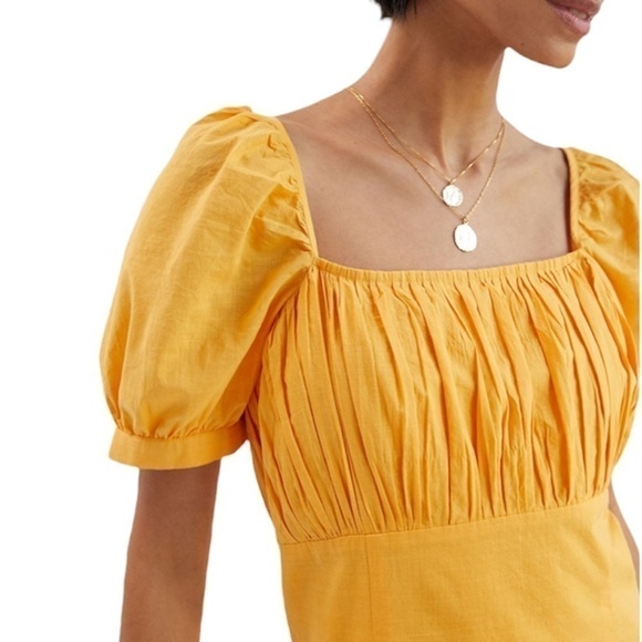 Anthropologie Gathered Puff Sleeve Mini Dress XL - Picture 4 of 6